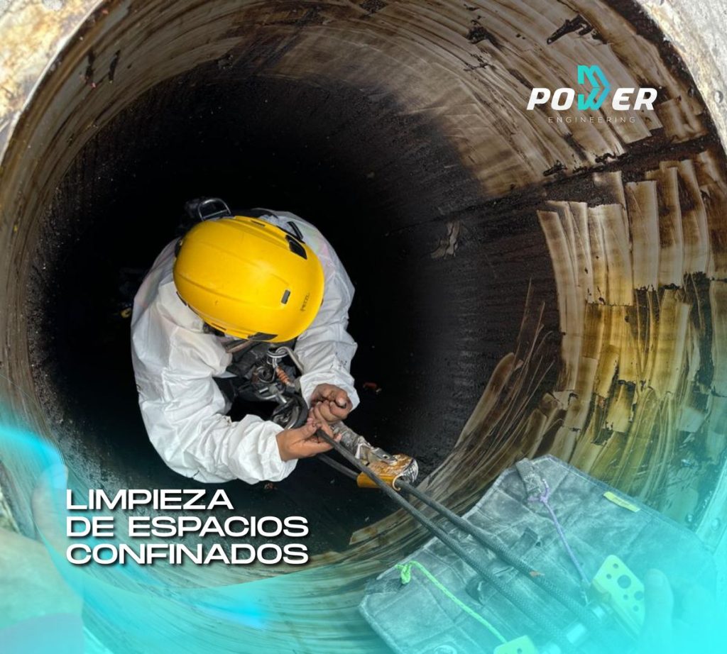 Limpieza de ducto o tanque confinado con equipo de protección